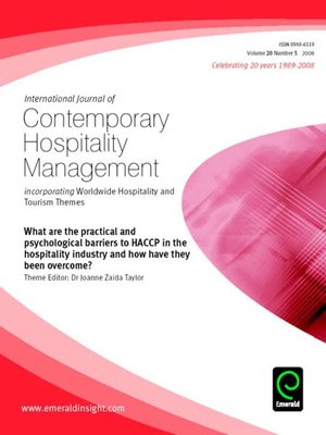 cover image of International Journal of Contemporary Hospitality Management, Volume 20, Issue 5